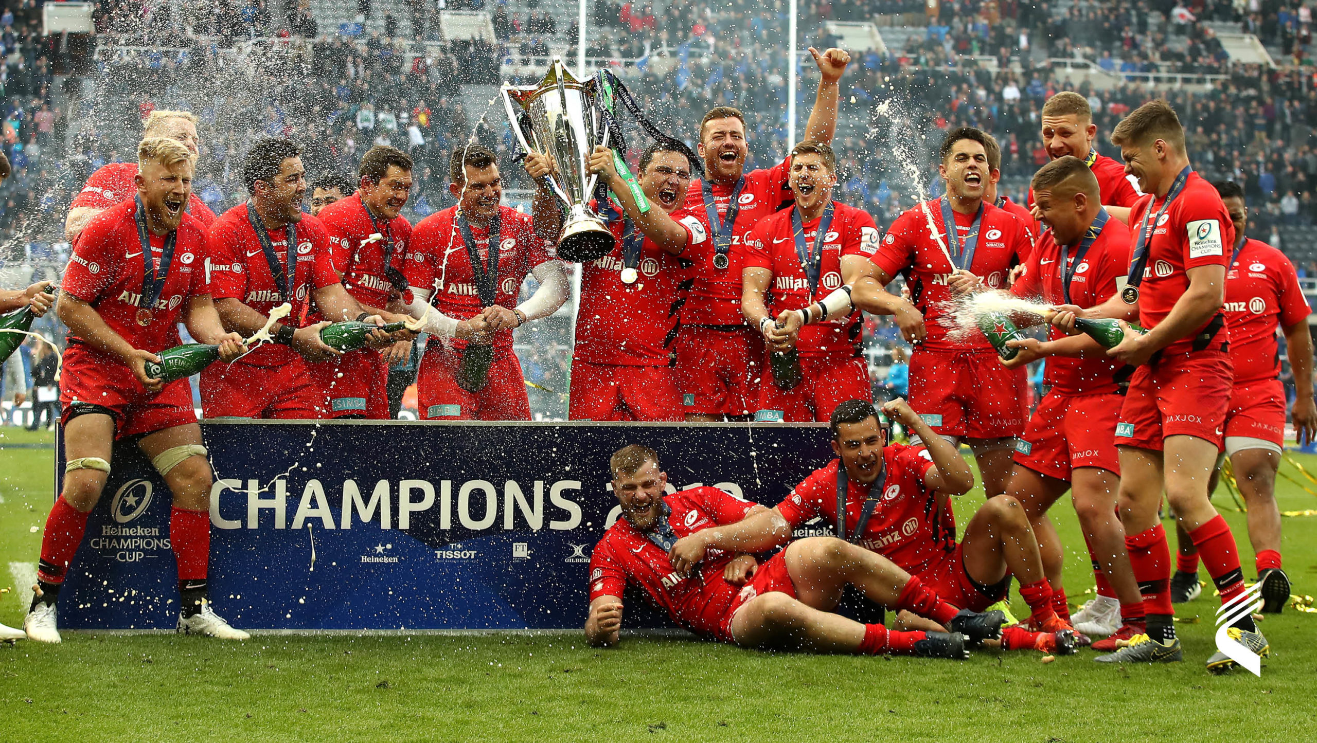 Les Saracens, vainqueurs de la Coupe d