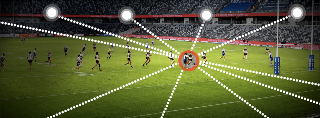 ClearSky fixed positions in a rugby stadium