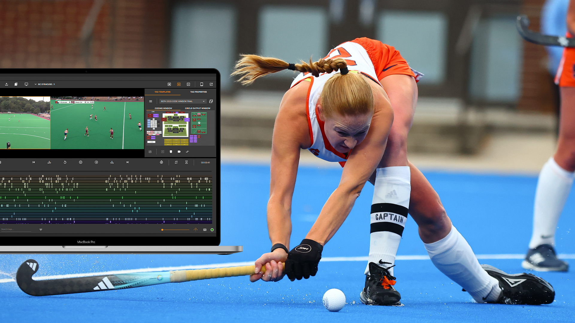フォーカスビデオ分析テクノロジーを使用した NCAA フィールドホッケー - ブログ ヒーロー画像
