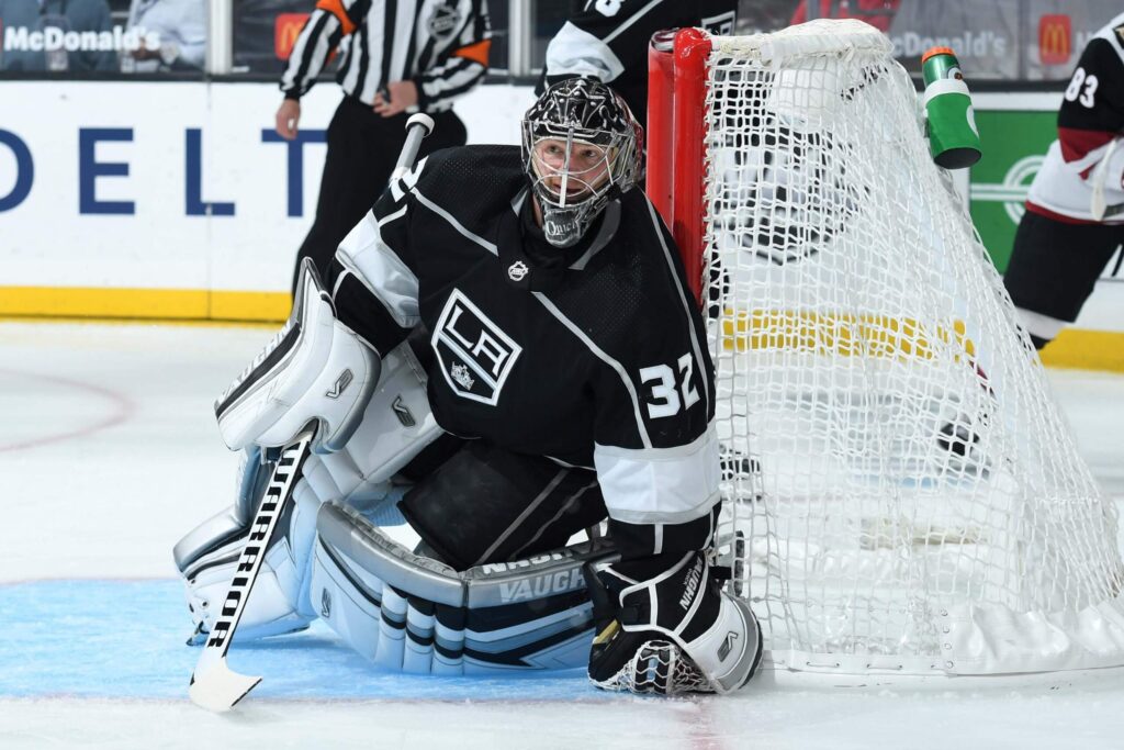 Jonathan Quick #32 of the Los Angeles Kings