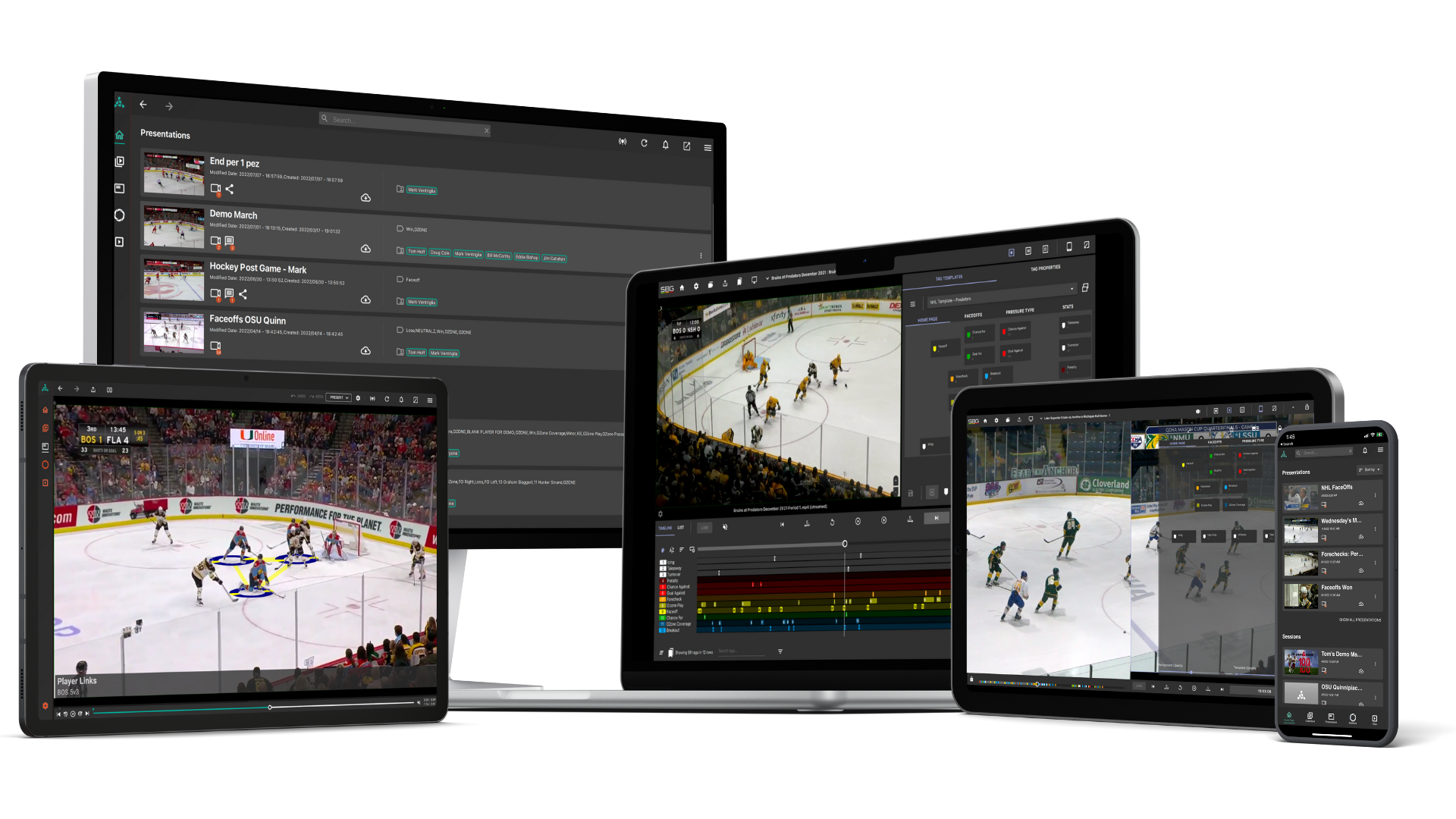 Eishockey Videoanalyse - Gerätelayout